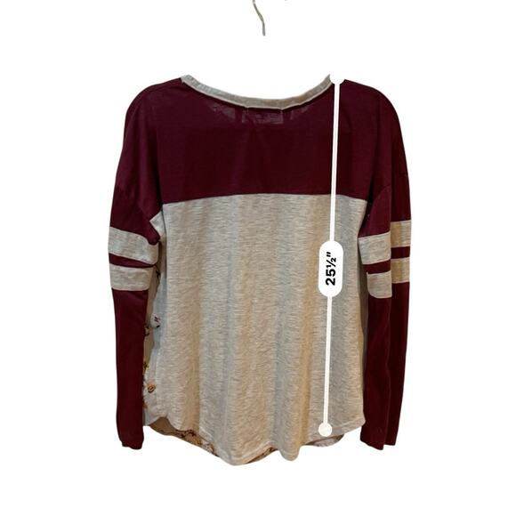 Rewind Floral T-Shirt Women's XL Mixed Media Poly Bl Sporty - Picture 7 of 8